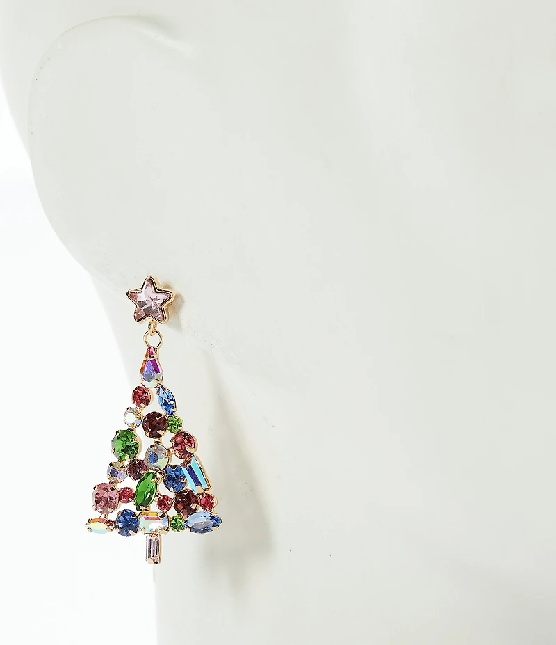 Merry & Bright Pastel Christmas Tree Drop Earrings