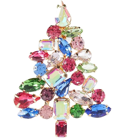 Merry & Bright Pastel Christmas Tree Pin