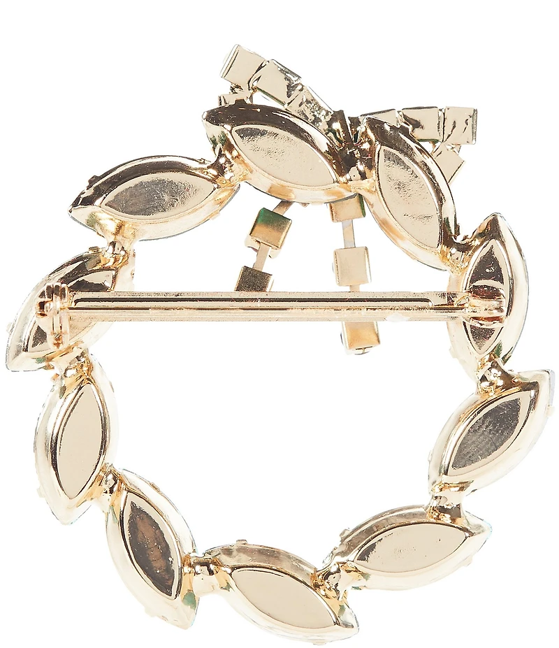 Merry & Bright Small Christmas Wreath Pin