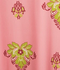 Mestiza New York Adelina Crepe Flamingo Flourish Print Scoop Neck Sleeveless Maxi Dress