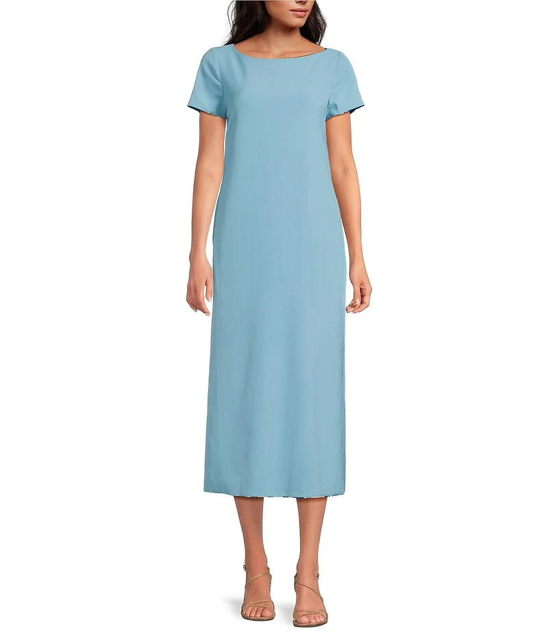 Mestiza New York Adria Reversible Boat Neck Bow Detail Pocketed Column Dress