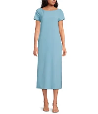 Mestiza New York Adria Reversible Boat Neck Bow Detail Pocketed Column Dress