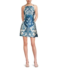 Mestiza New York Aniston Square Neck Spaghetti Strap Pocketed Mini Dress