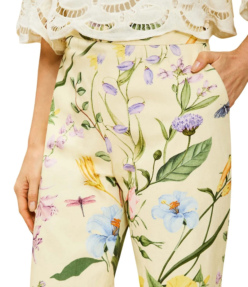 Mestiza New York Antonella Floral High Waisted Straight Leg Pants