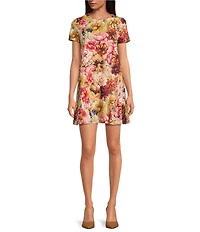 Mestiza New York Cecily Convertible Floral Print Round Neck Short Sleeve A-Line Mini Dress