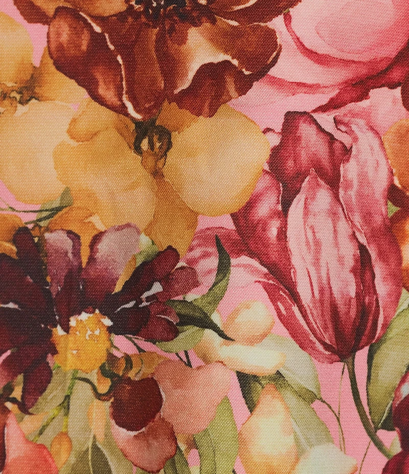 Mestiza New York Cecily Convertible Floral Print Round Neck Short Sleeve A-Line Mini Dress