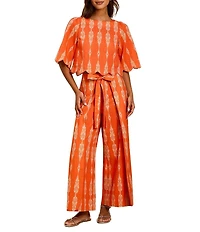 Mestiza New York Chloe Mosaic Print Wrap Pants