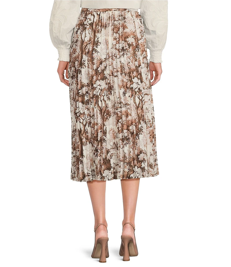 Mestiza New York Daniella Toile Printed Twill Pleated Midi Skirt