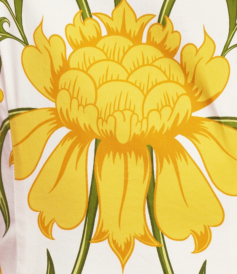 Mestiza New York Donovan Cotton Poplin Lemon Verbena Boat Neck Short Balloon Sleeve Sheath Dress