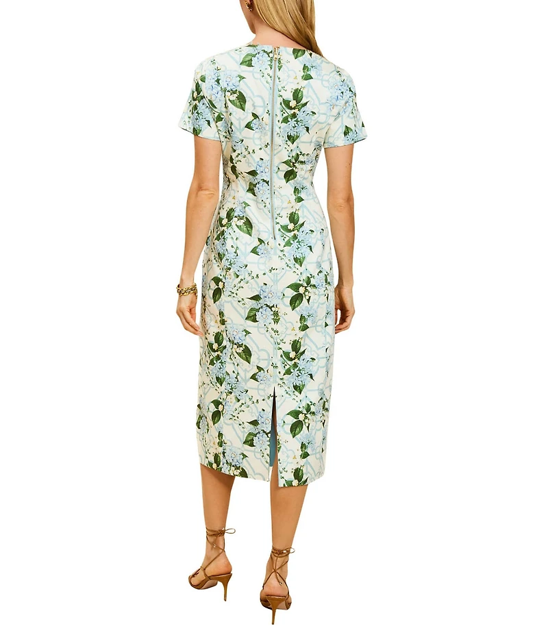 Mestiza New York Hampton Crew Neck Short Sleeve Convertible Column Midi Dress