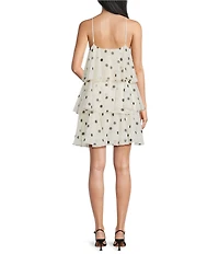 Mestiza New York Keepsake Chiffon Dot Ruffle Mini Dress