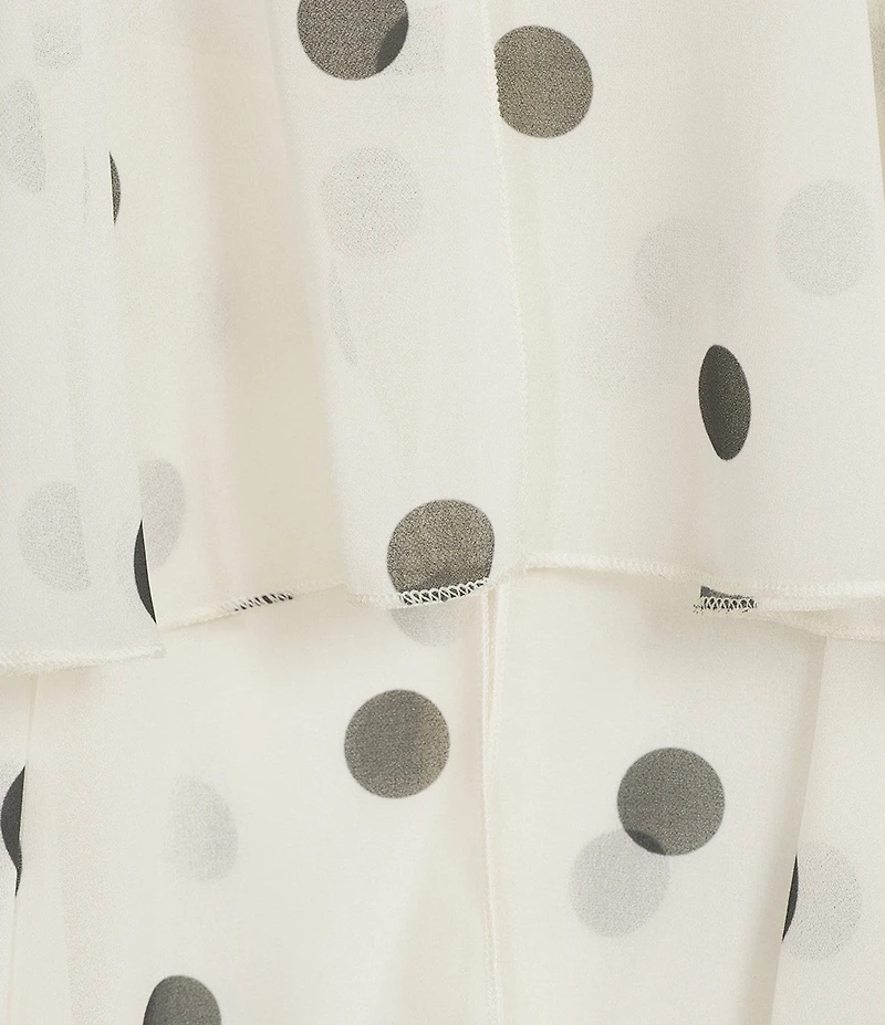 Mestiza New York Keepsake Chiffon Dot Ruffle Mini Dress
