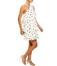 Mestiza New York Keepsake Chiffon Dot Ruffle Mini Dress