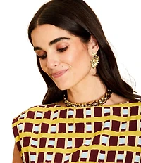 Mestiza New York Laurel Leaf Drop Earrings
