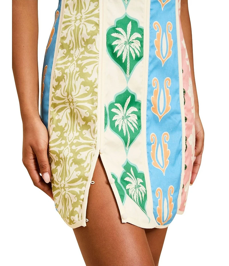 Mestiza New York Sail Away Square Neck Sleeveless Mini Dress