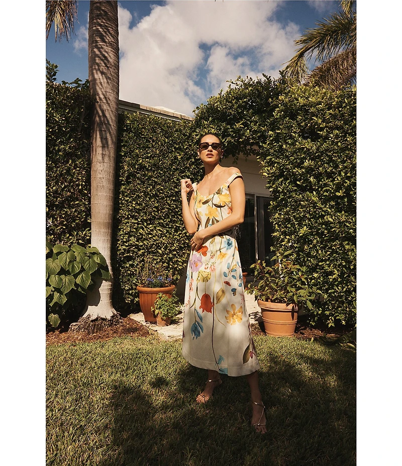 Mestiza New York Sugarcane Slip Floral Midi Dress