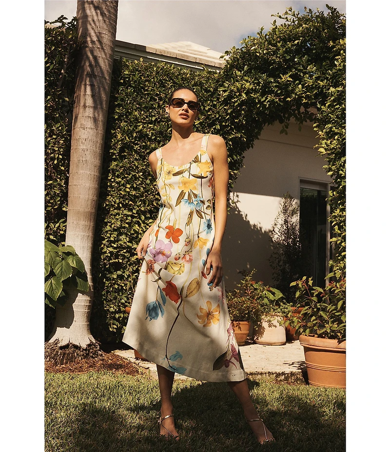 Mestiza New York Sugarcane Slip Floral Midi Dress