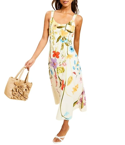 Mestiza New York Sugarcane Slip Floral Midi Dress
