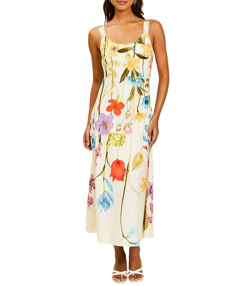 Mestiza New York Sugarcane Slip Floral Midi Dress