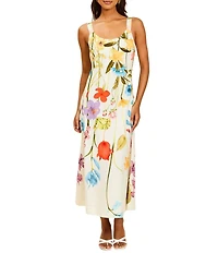 Mestiza New York Sugarcane Slip Floral Midi Dress