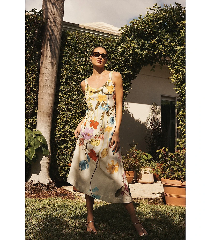Mestiza New York Sugarcane Slip Floral Midi Dress