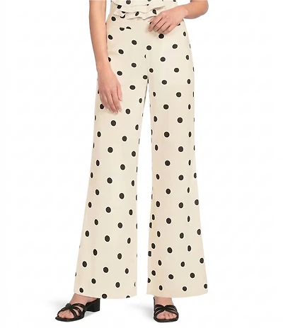 Mestiza New York Taylor Coordinating Polka Dot High Waisted Flare Leg Pants