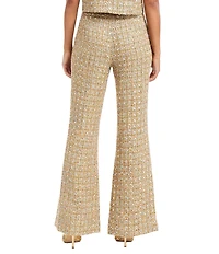 Mestiza New York Theo Coordinating Sparkle Tweed Bell Bottom Pants