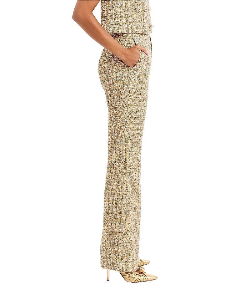 Mestiza New York Theo Coordinating Sparkle Tweed Bell Bottom Pants
