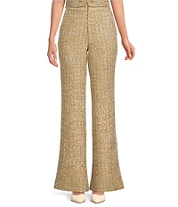Mestiza New York Theo Coordinating Sparkle Tweed Bell Bottom Pants