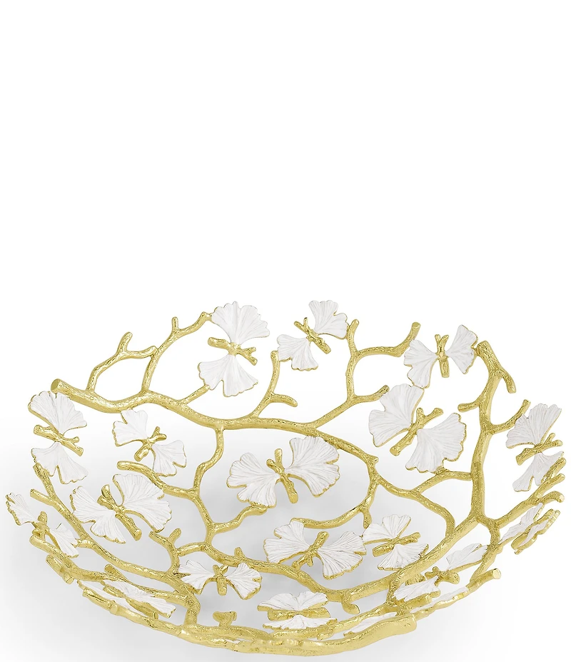 Michael Aram Butterfly Ginkgo Gold Collection Bread Basket