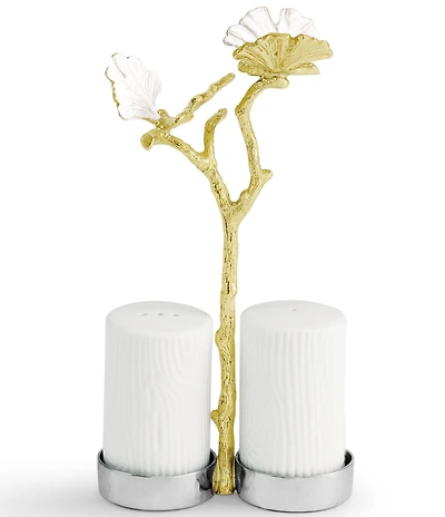 Michael Aram Butterfly Ginkgo Gold Collection Salt & Pepper Shaker Set