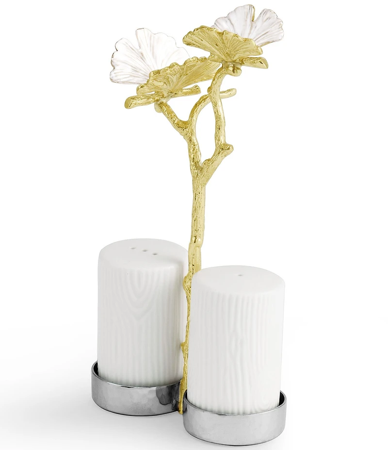 Michael Aram Butterfly Ginkgo Gold Collection Salt & Pepper Shaker Set