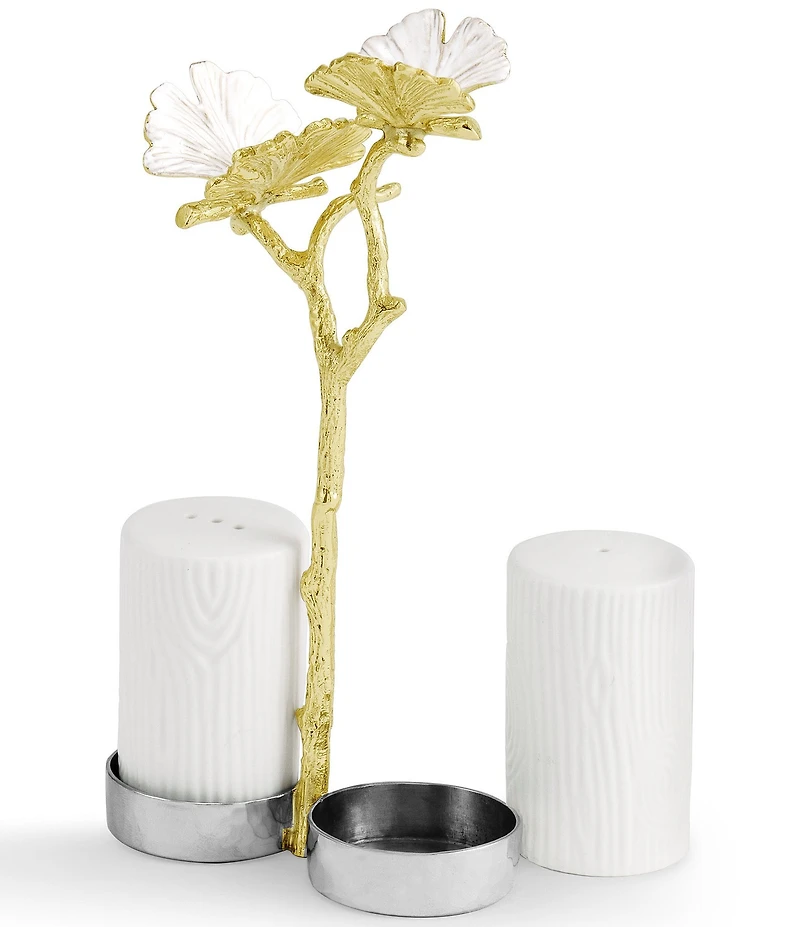 Michael Aram Butterfly Ginkgo Gold Collection Salt & Pepper Shaker Set