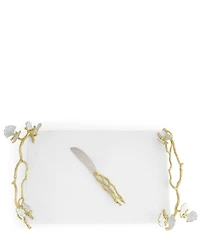 Michael Aram Butterfly Ginkgo Gold Collection Cheese Board with Spreader