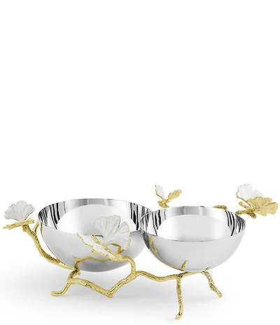 Michael Aram Butterfly Ginkgo Gold Collection Double Dish