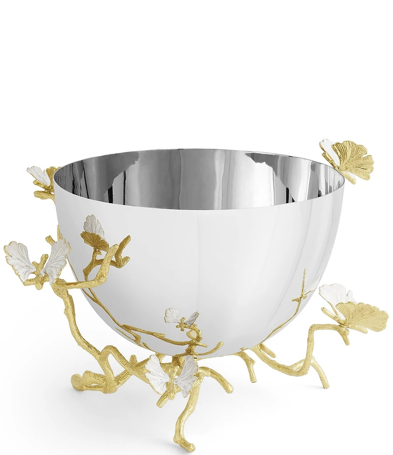 Michael Aram Butterfly Ginkgo Gold Collection Serving Bowl