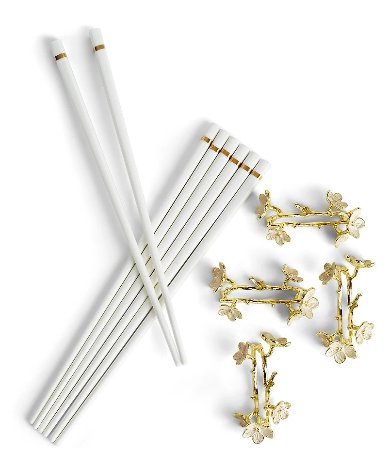 Michael Aram Cherry Blossom Chopsticks & Stands Set