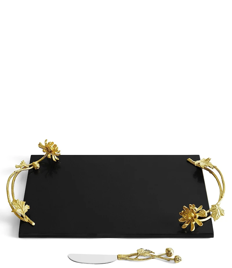 Michael Aram Dahlia Cheese Board with Knife