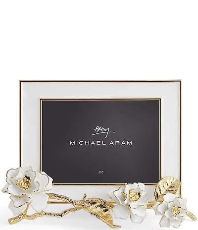 Michael Aram Gardenia Collection Enameled White Frame - 5 x 7#double;