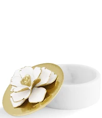 Michael Aram Gardenia Collection Small Marble Trinket Box With Flower Lid