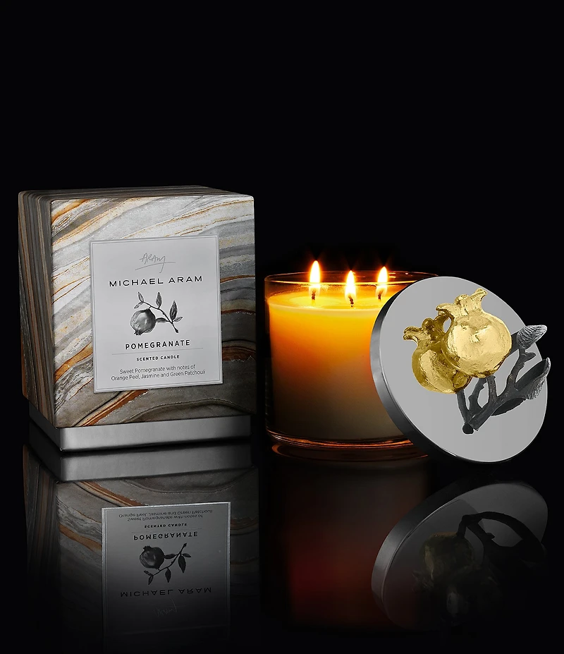 Michael Aram Gold Collection Pomegranate Candle