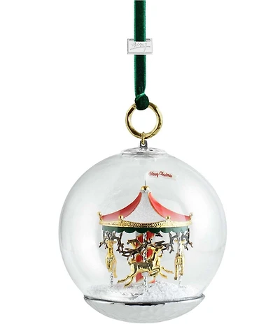 Michael Aram Holiday Merry Go Round Snow Globe Ornament