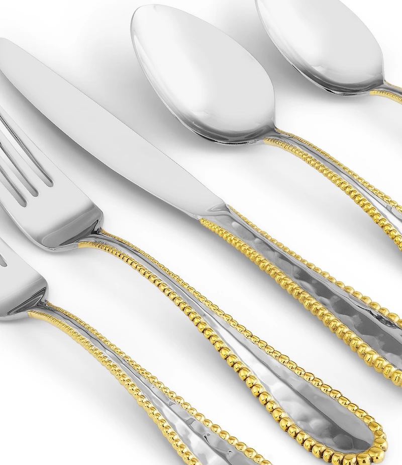 Michael Aram Molten Beaded Edge 5-Piece Flatware Set