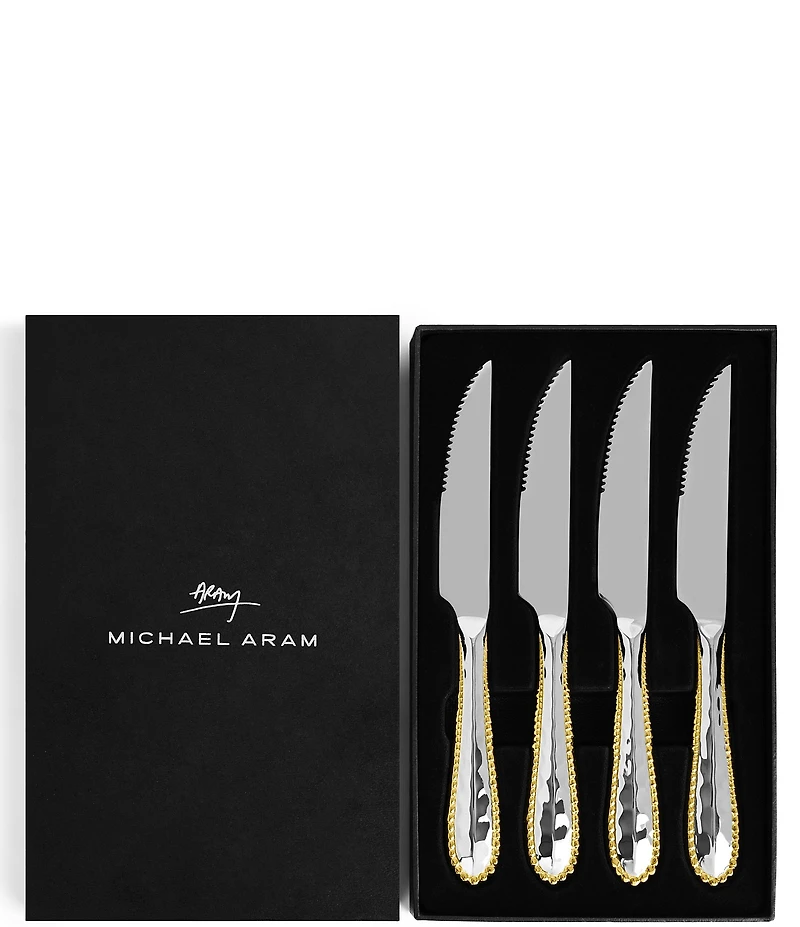 Michael Aram Molten Beaded Edge Steak Knife Set
