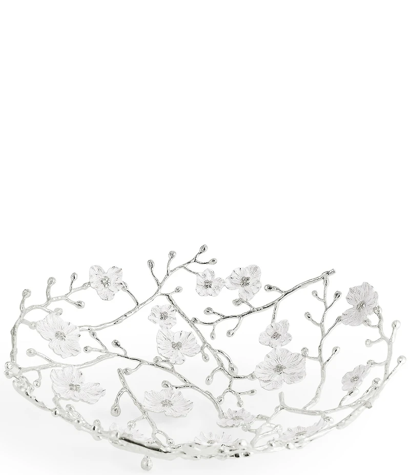 Michael Aram Silver Orchid Collection Basket