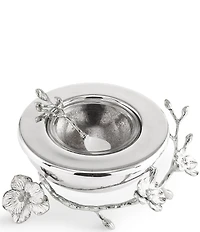 Michael Aram Silver Orchid Collection Caviar Dish With Spoon