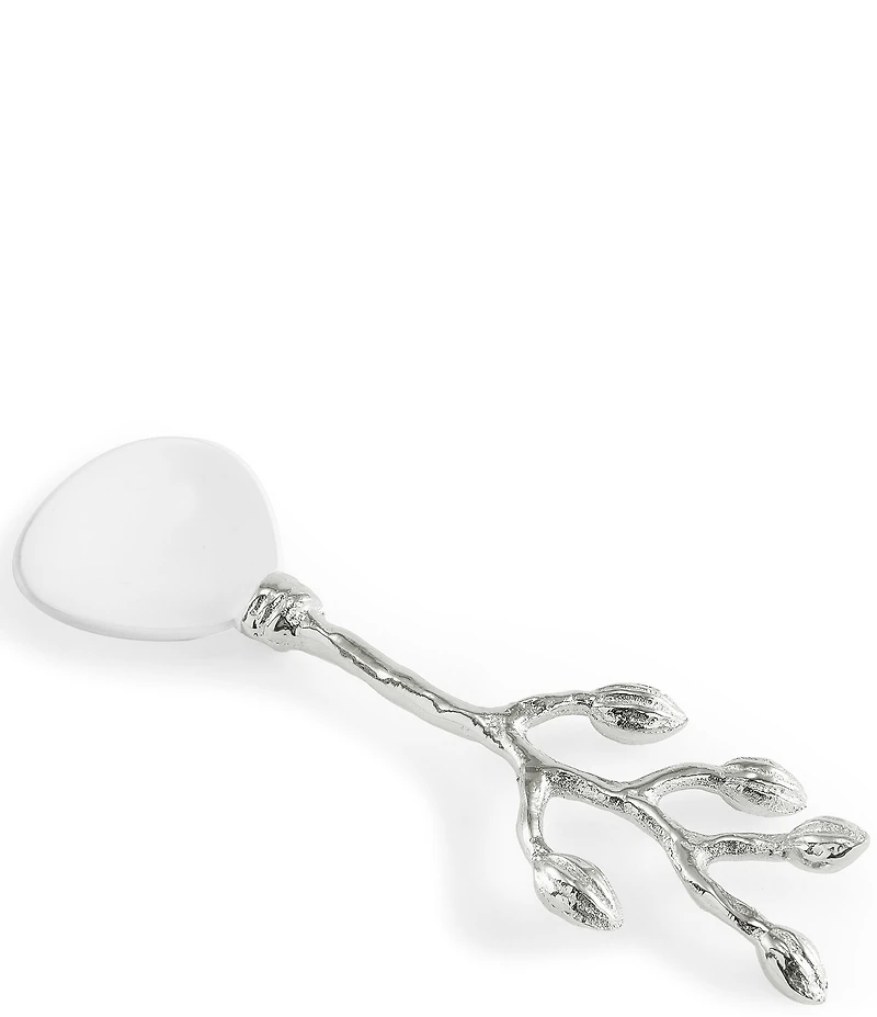 Michael Aram Silver Orchid Collection Caviar Dish With Spoon