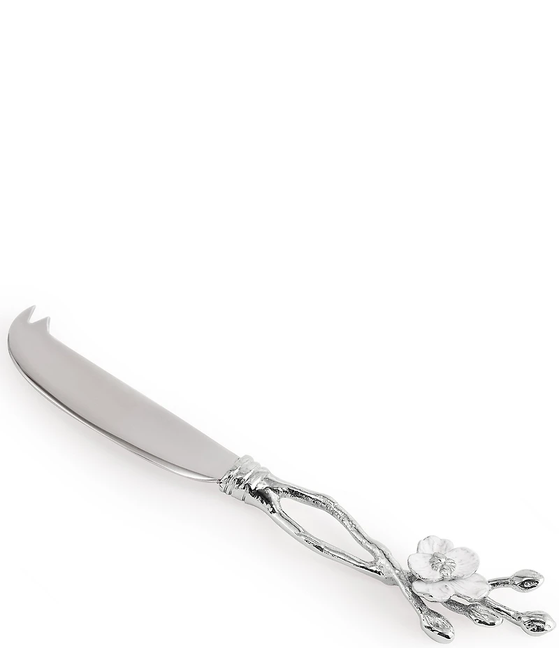 Michael Aram Silver Orchid Collection Cheese Board with Knife