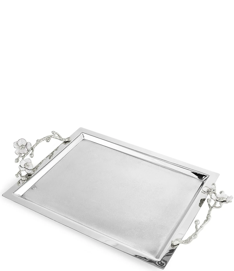 Michael Aram Silver Orchid Collection Large Tray