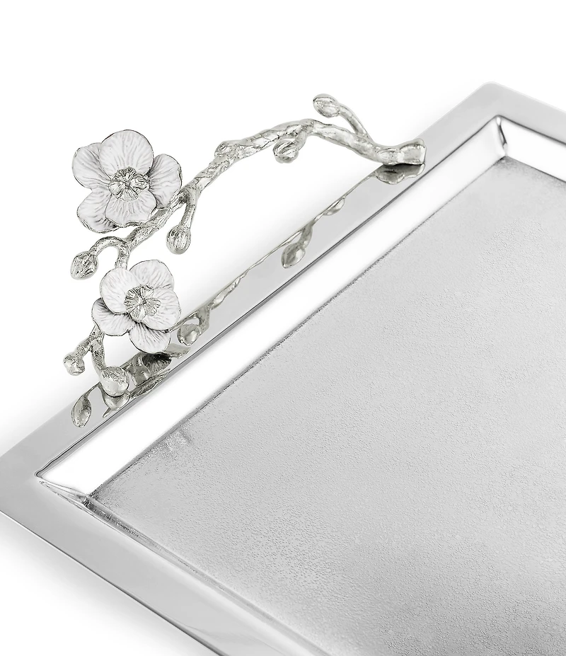 Michael Aram Silver Orchid Collection Large Tray